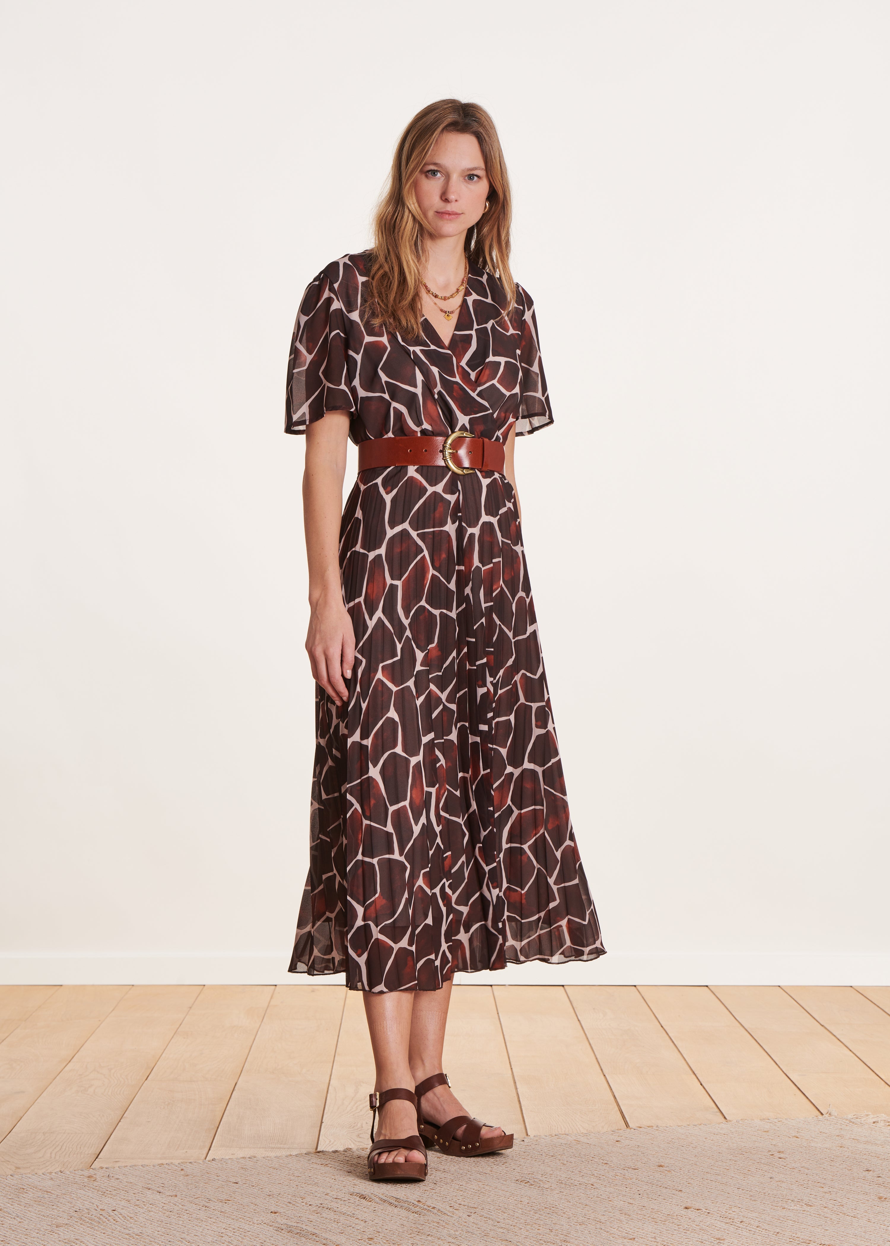 Ceinture camel boucle western