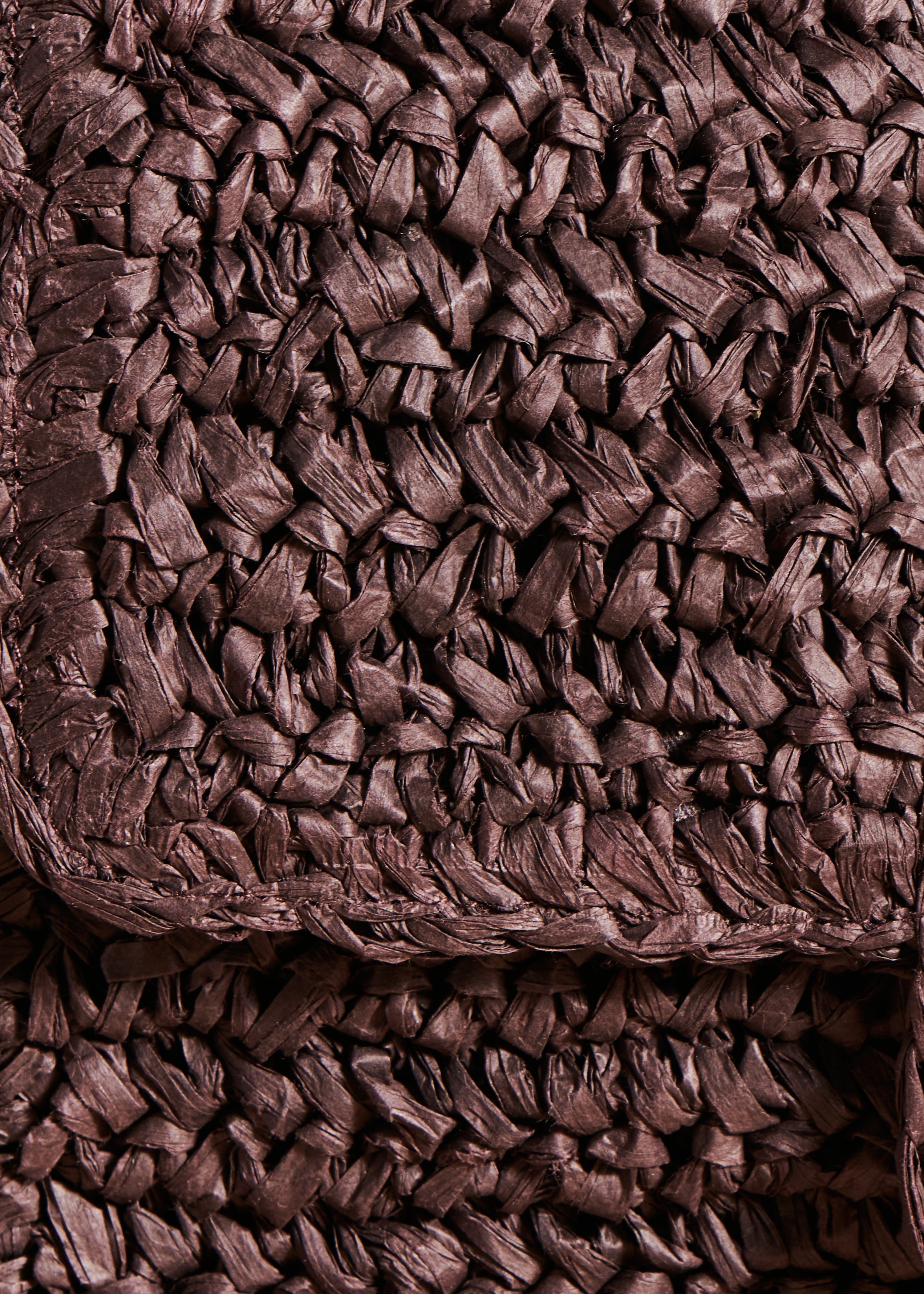 Sac besace raphia marron