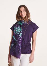 Foulard imprimé violet