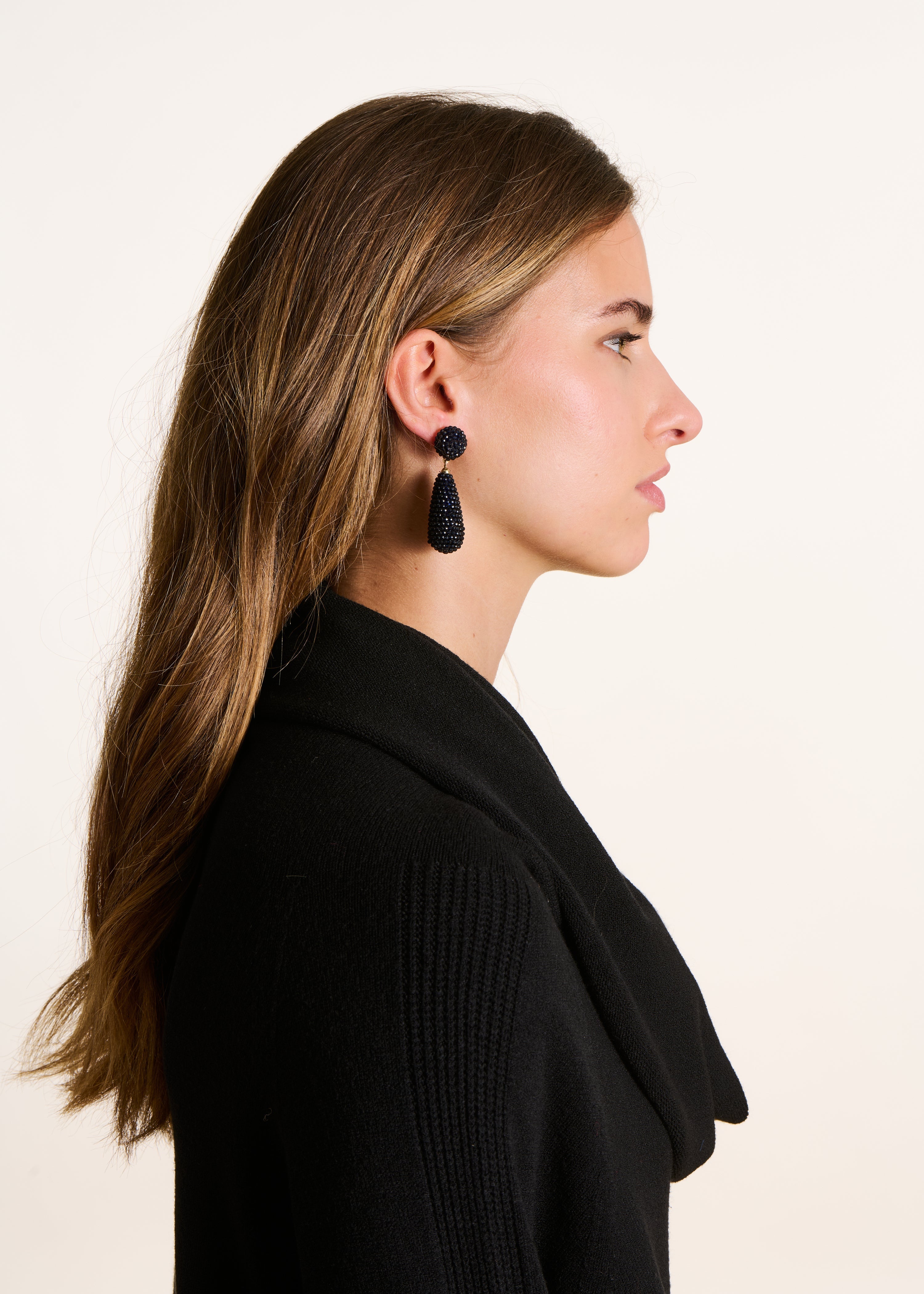 Boucles d'oreilles longues bleues