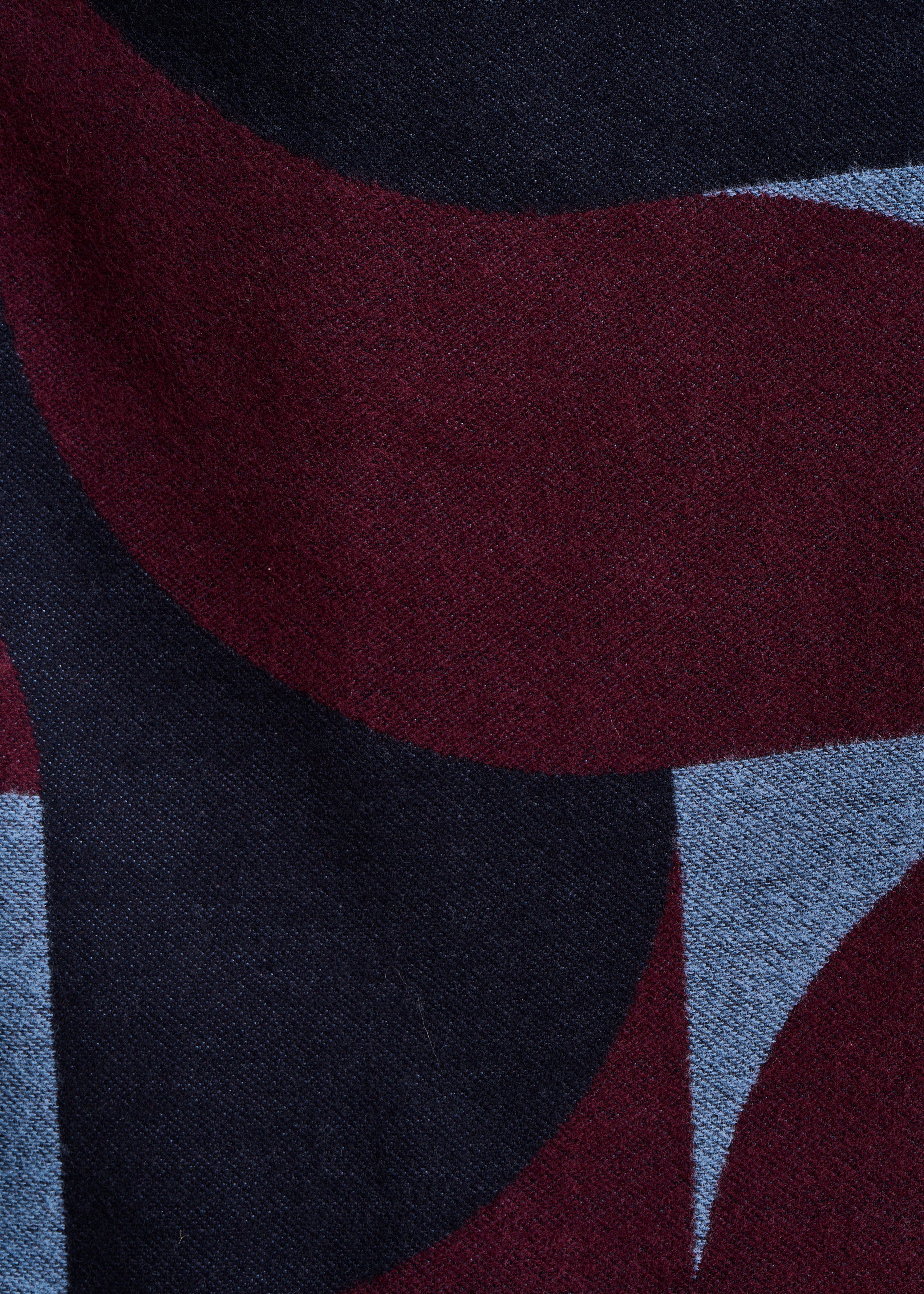 Écharpe bleue à motifs en coton biologique