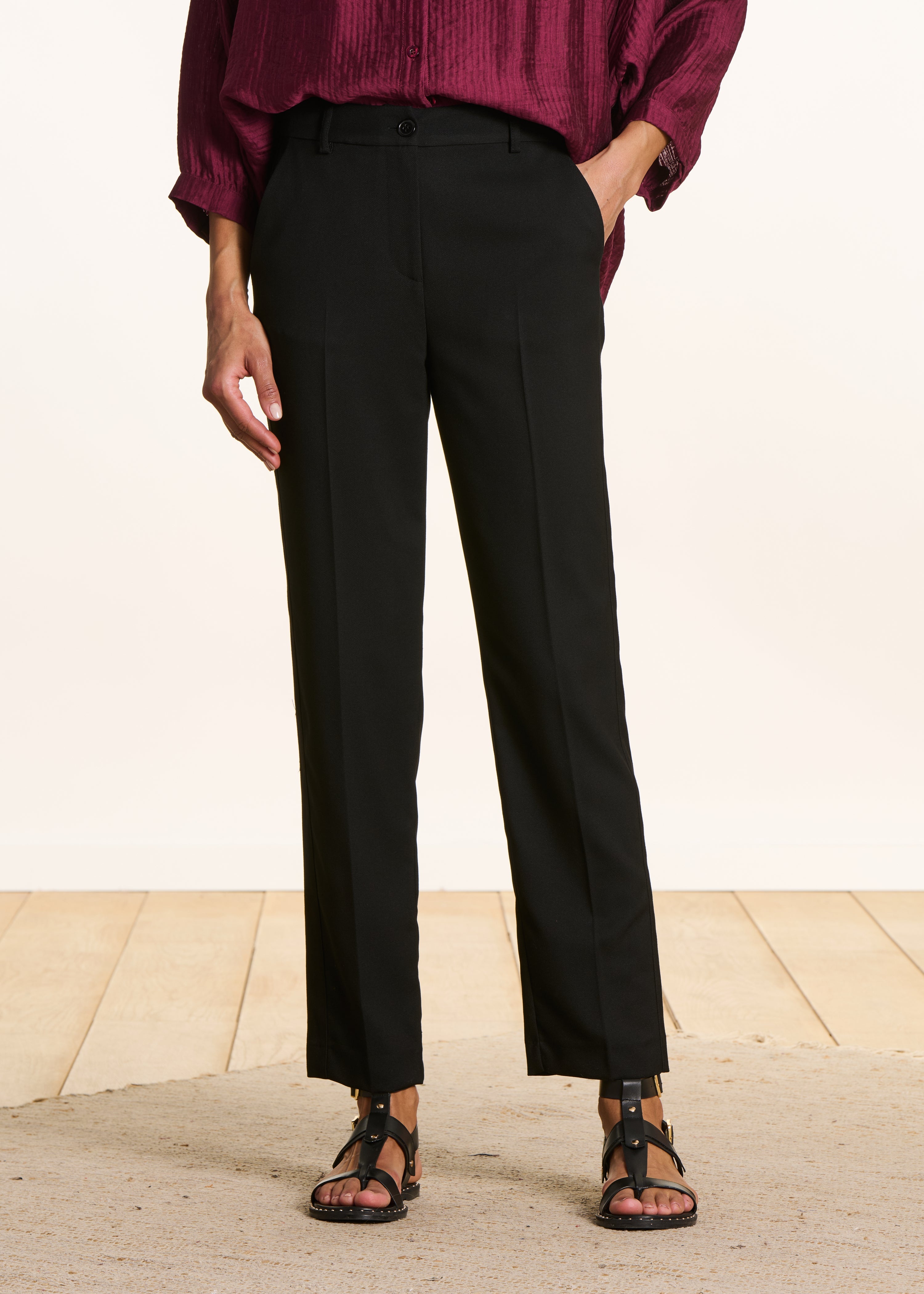 Pantalon cigarette 7/8ème noir