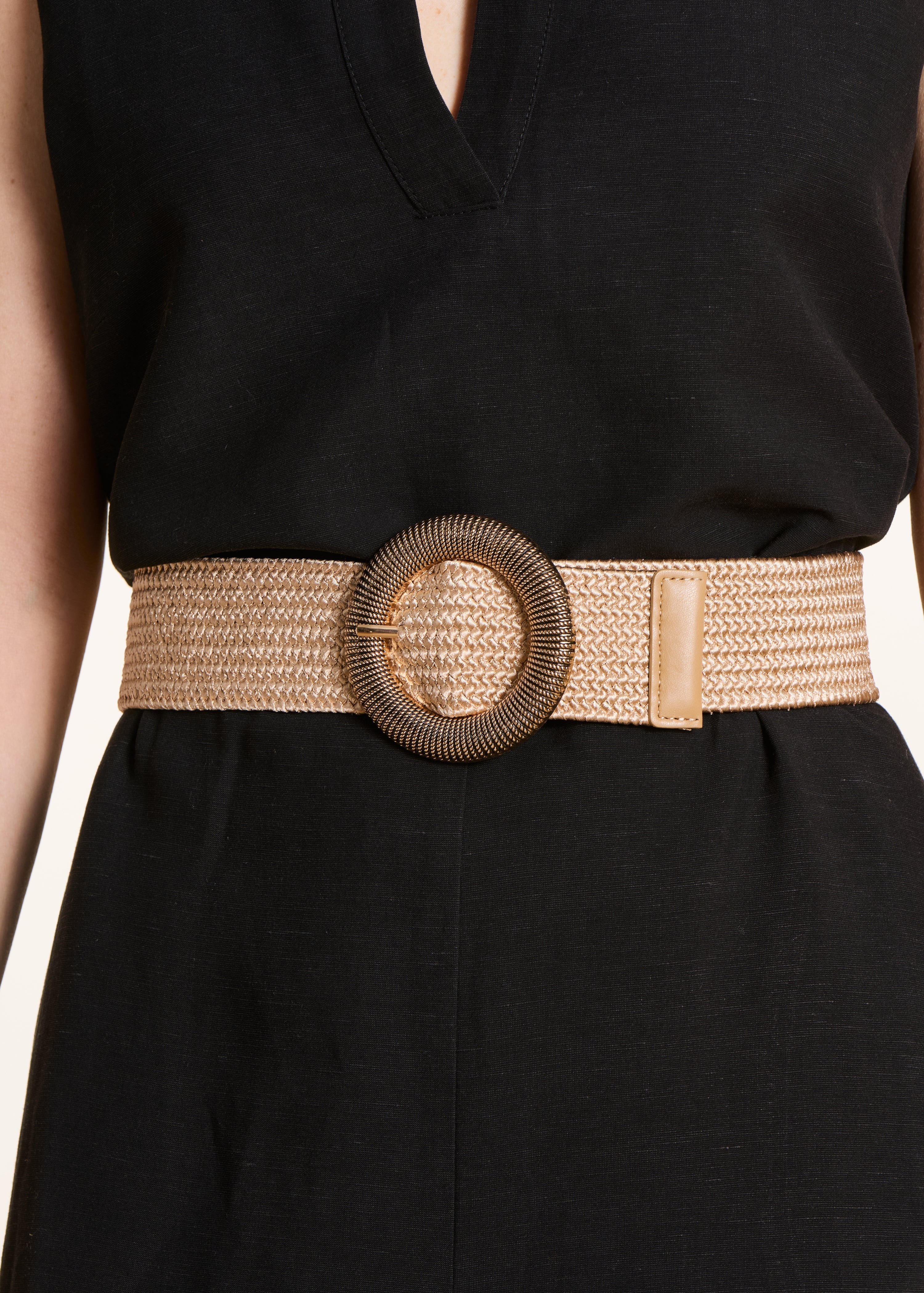 Ceinture élastiquée dorée